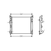 Radiateur de refroidissement moteur pour RENAULT CLIO II ph.2 2001-2005, OEM: 7700436916, Neuf