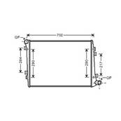 Radiateur de refroidissement moteur pour SEAT ALTEA ph.1 2004-2009, OEM: 1K0121251AN, Neuf