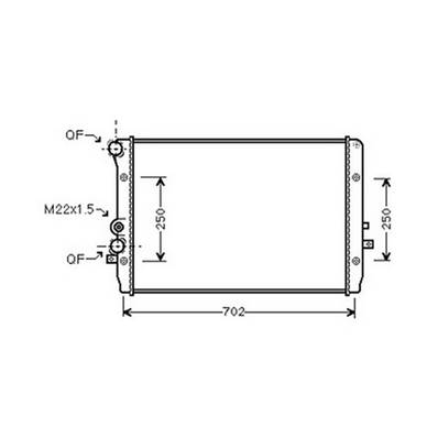 Radiateur de refroidissement moteur pour VOLKSWAGEN GOLF IV 1998-2003, OEM: 1J0121253AC, Neuf