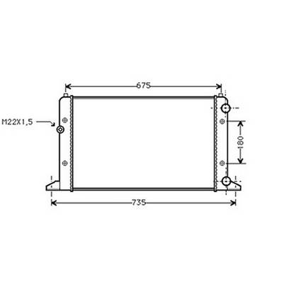 Radiateur de refroidissement moteur pour VOLKSWAGEN GOLF IV 1998-2003, OEM: 1E0121253C, Neuf