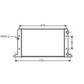 Radiateur de refroidissement moteur pour VOLKSWAGEN GOLF IV 1998-2003, OEM: 1E0121253C, Neuf