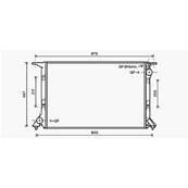Radiateur de refroidissement moteur pour AUDI A5 I ph.1 2007-2011, OEM: 8K0121251J, Neuf