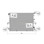 Radiateur de refroidissement moteur pour VOLKSWAGEN TOUAREG I ph.2 2007-2010, OEM: 7L6121253C, Neuf