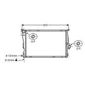 Radiateur de refroidissement moteur pour BMW Serie 3 E46 1998-2001, OEM: 17119071517, Neuf