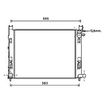 Radiateur de refroidissement moteur pour DACIA LODGY ph.1 2012-2017, OEM: 214100078R, Neuf