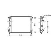 Radiateur de refroidissement moteur pour NISSAN KUBISTAR 2003-2010, OEM: 7700430784, Neuf