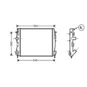 Radiateur de refroidissement moteur pour NISSAN KUBISTAR 2003-2010, OEM: 2140000QA2, Neuf