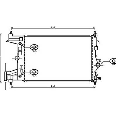 Radiateur de refroidissement moteur pour CHEVROLET CRUZE 2009-2014, OEM: 13267652, Neuf