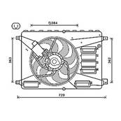 Ventilateur Radiateur moteur pour FORD MONDEO III ph.1 2007-2010, OEM: 1377555, Neuf