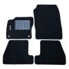 Kit 4 Tapis de sol Auto pour FORD FOCUS III phase 1, 2011-2014, avec sigle FOCUS, moquette noire, avec CLIPS, Neuf