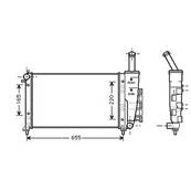 Radiateur de refroidissement moteur pour FIAT PUNTO II ph.1 1999-2003, OEM: 46827081, Neuf