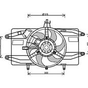 Groupe moto Ventilateur Radiateur pour FIAT DOBLO I ph.1 2001-2005, OEM: 46737731, Neuf