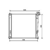 Radiateur de refroidissement moteur pour HYUNDAI ix35 ph.1 2010-2013, OEM: 253102Y000, Neuf