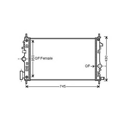 Radiateur de refroidissement moteur pour OPEL INSIGNIA I ph.1 2009-2013, OEM: 1300290, Neuf