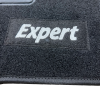 Tapis de sol Auto pour PEUGEOT EXPERT depuis 2016, avec sigle EXPERT, moquette noire et clips, Neuf