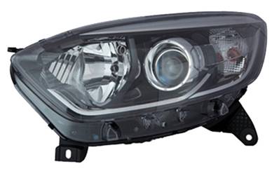 Phare Optique avant gauche pour RENAULT CAPTUR, 2017-2019, H1+H1, corps noir profil chromé, Neuf