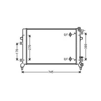 Radiateur de refroidissement moteur pour VOLKSWAGEN TIGUAN I ph.2 2011-2015, OEM: 1K0121251EC, Neuf