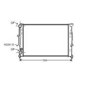 Radiateur de refroidissement moteur pour VOLKSWAGEN PASSAT B5 ph.2 2000-2005, OEM: 4B0121251AG, Neuf