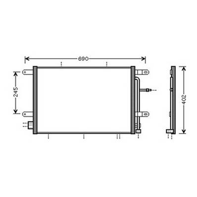 Condenseur de Climatisation pour AUDI A4 IV ph.1 2007-2011, OEM: 8E0260403J, Neuf