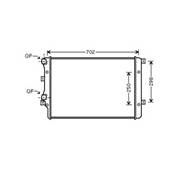 Radiateur de refroidissement moteur pour SEAT ALTEA ph.1 2004-2009, OEM: 1K0121251AA, Neuf