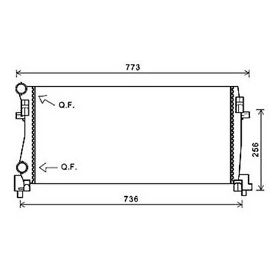 Radiateur de refroidissement moteur pour AUDI A3 3/5 Portes 2012-2016, OEM: 5Q0121251EB, Neuf