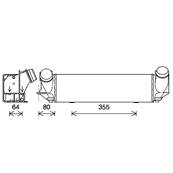 Intercooler pour BMW Serie 5 F10 2010-2013, OEM: 17117618769, Neuf