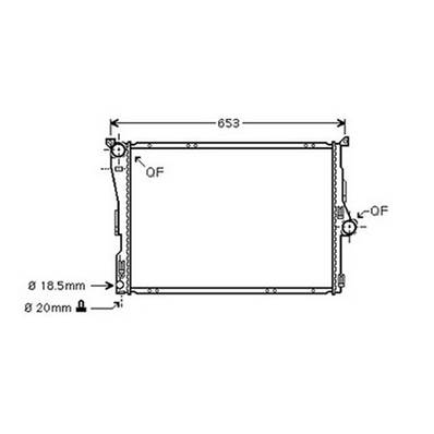Radiateur de refroidissement moteur pour BMW X3 E83 2004-2006, OEM: 17113414986, Neuf