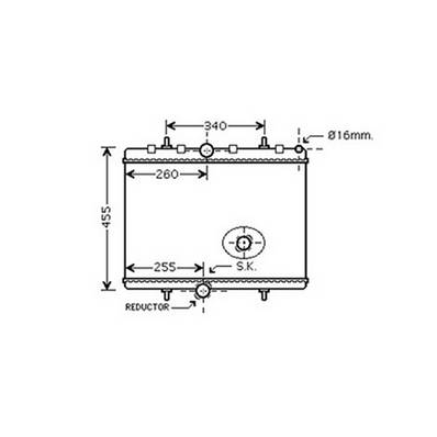 Radiateur de refroidissement moteur pour FIAT SCUDO II 2007-2016, OEM: 1330Q7, Neuf