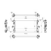 Radiateur de refroidissement moteur pour CITROËN JUMPER II ph.1 2006-2014, OEM: 1680409380, Neuf