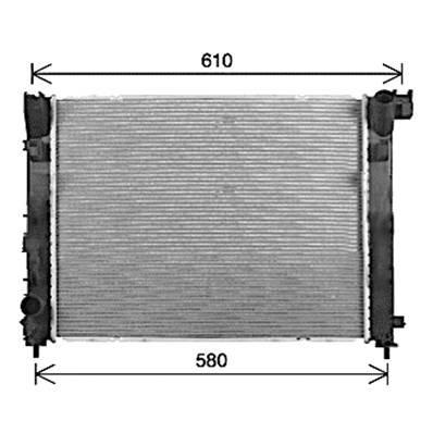 Radiateur de refroidissement moteur pour DACIA DOKKER ph.1 2012-2017, OEM: 214105FA0B, Neuf