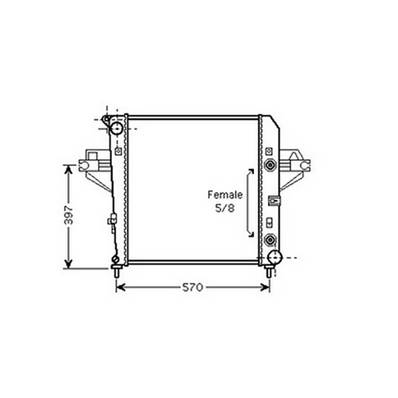 Radiateur de refroidissement moteur pour JEEP CHEROKEE 2001-2005, OEM: K52080118AB, Neuf
