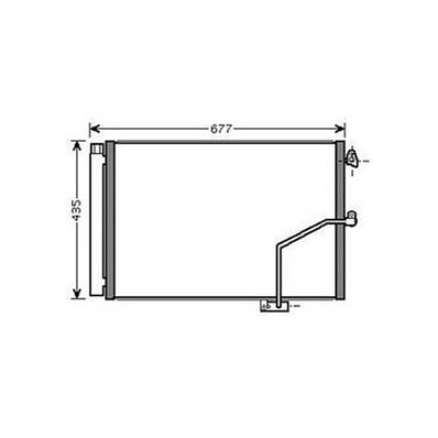 Condenseur de Climatisation pour MERCEDES CLASSE C ph.1 2007-2011 (W204), OEM: A2045000654, Neuf