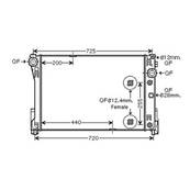 Radiateur de refroidissement moteur pour MERCEDES CLASSE E 2009-2012 (W212), OEM: 2045000603, Neuf