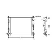 Radiateur de refroidissement moteur pour RENAULT TWINGO II ph.1 2007-2011, OEM: 8200448553, Neuf