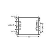 Radiateur de refroidissement moteur pour VOLKSWAGEN POLO IV ph.1 2001-2005, OEM: 6Q0121253AE, Neuf