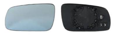 Miroir Glace rétroviseur gauche pour AUDI A6 I 1994-1997, dégivrant, asphérique, bleu, Mod. Grand