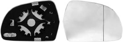 Miroir Glace rétroviseur droit pour AUDI A4 IV ph. 1 2007-2011, dégivrant, à clipser, asphérique