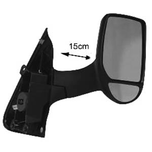 Rétroviseur droit manuel pour FORD TRANSIT Mk6, 2000-2006, (bras long), noir, Neuf