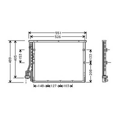 Condenseur de Climatisation pour BMW Serie 3 E36 1990-1998, OEM: 64538398181, Neuf