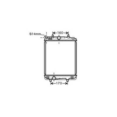 Radiateur de refroidissement moteur pour CITROËN C1 I ph.1 2005-2008, OEM: 16400YV020, Neuf