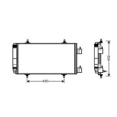 Condenseur de Climatisation pour CITROËN JUMPY I ph.2 2004-2006, OEM: 14892570, Neuf