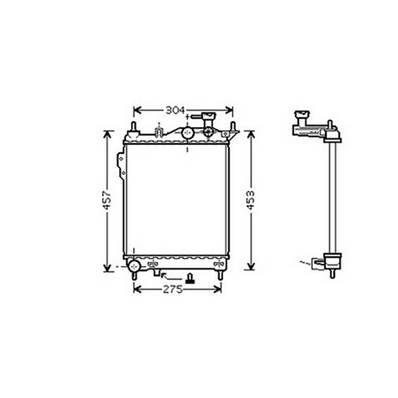 Radiateur de refroidissement moteur pour HYUNDAI GETZ ph.1 2002-2005, OEM: 253101C206, Neuf
