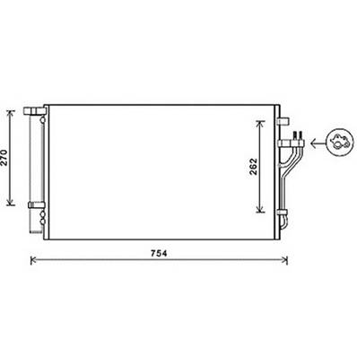 Condenseur de Climatisation pour HYUNDAI ix35 ph.1 2010-2013, OEM: 976062Y500, Neuf