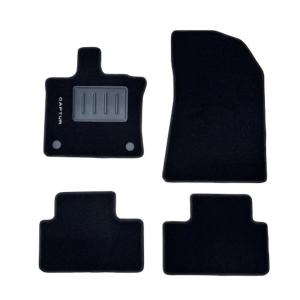 Kit 4 Tapis de sol Auto pour RENAULT CAPTUR depuis 2020, avec sigle CAPTUR, avec CLIPS, Neuf