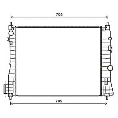 Radiateur de refroidissement moteur pour OPEL MOKKA I 2013-2016, OEM: 1300343, Neuf