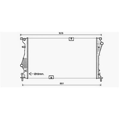 Radiateur de refroidissement moteur pour RENAULT TRAFIC II ph.2 2006-2014, OEM: 4406359, Neuf
