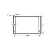 Radiateur de refroidissement moteur pour TOYOTA COROLLA 2004-2007, OEM: 164000N060, Neuf