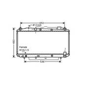 Radiateur de refroidissement moteur pour TOYOTA RAV4 2000-2003, OEM: 1640027061, Neuf