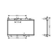 Radiateur de refroidissement moteur pour TOYOTA YARIS I ph.2 2003-2005, OEM: 164003308087, Neuf