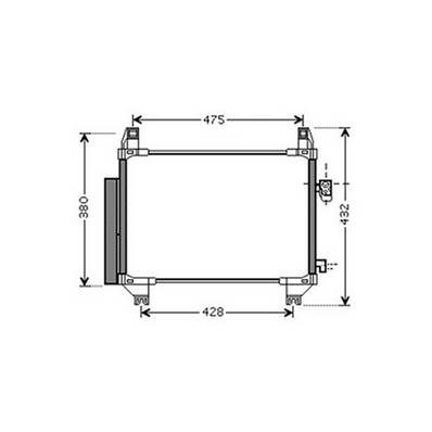 Condenseur de Climatisation pour TOYOTA YARIS III ph.1 2011-2014, OEM: 884600D210, Neuf